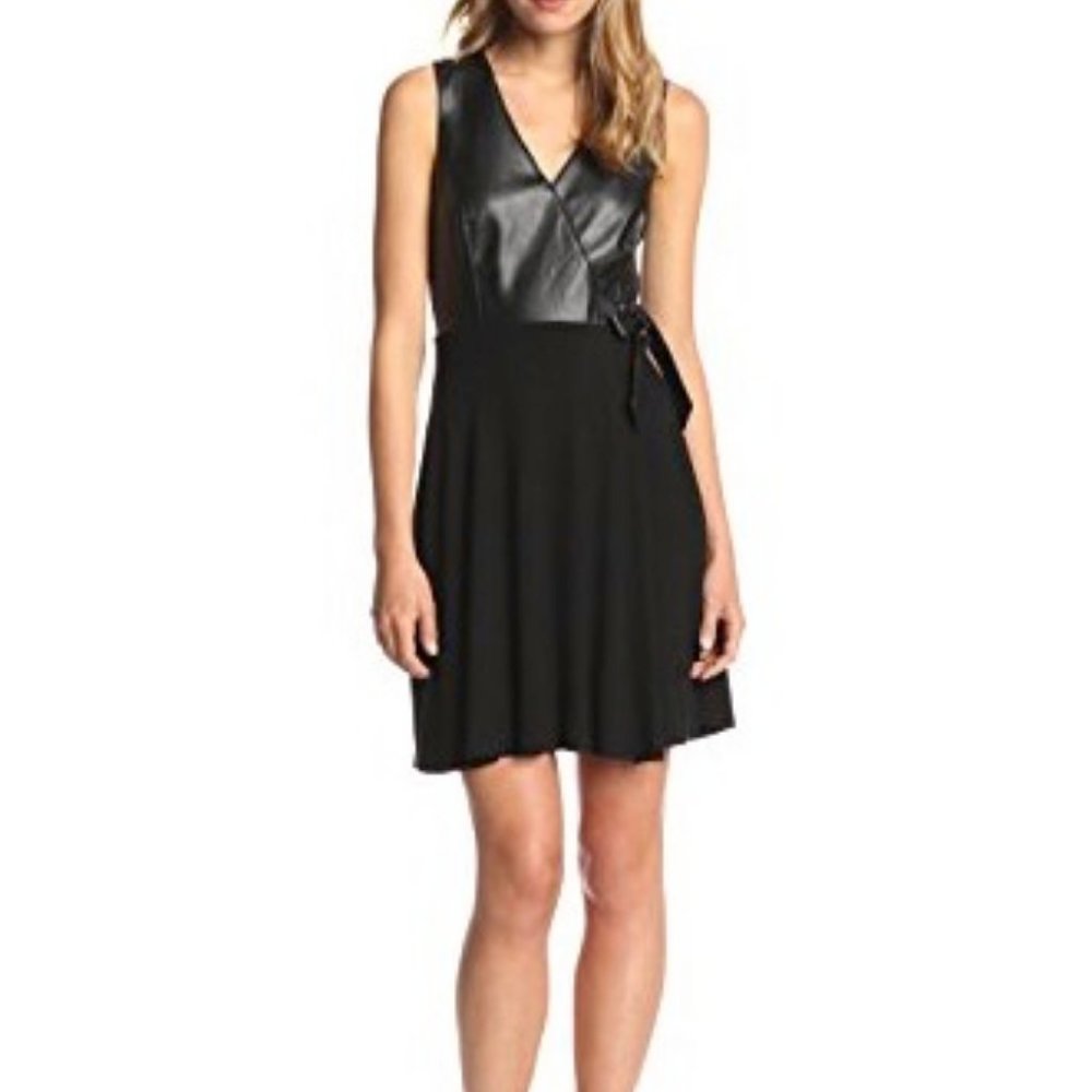 Bailey44 Cider Faux Leather Wrap Dress